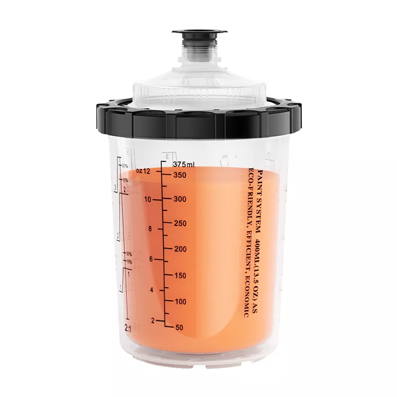 के 400ML डिस्पोजेबल पेन्ट कप प्रणाली 2.0 आधुनिक अटोमोटिभ र औद्योगिक चित्रकलाको लागि सबैभन्दा स्मार्ट विकल्प हो