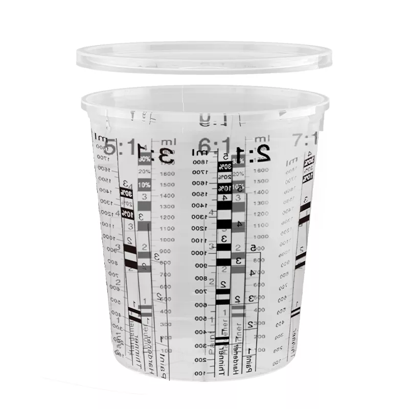 22500ml PP PP स्वचालित पेन्ट मिक्स क्न्टिंग कप ढक्कनको साथ