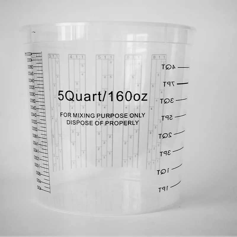 5000ml PP PP स्वचालित पेन्ट मिक्स क्न्टिंग कप ढक्कनको साथ